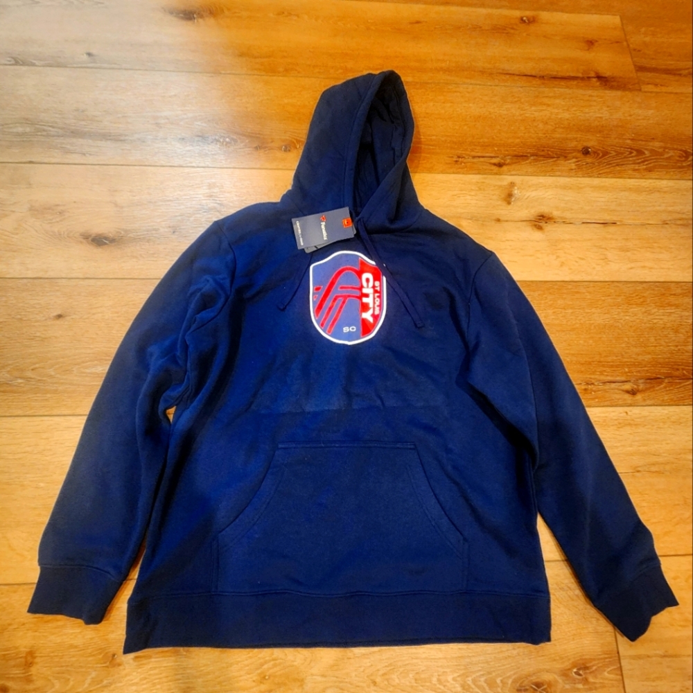 Fanatics Blue Hoodie with Red and White Logo